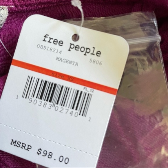 Free People Magenta Pink Lace Open Back Dress New - Picture 8 of 16